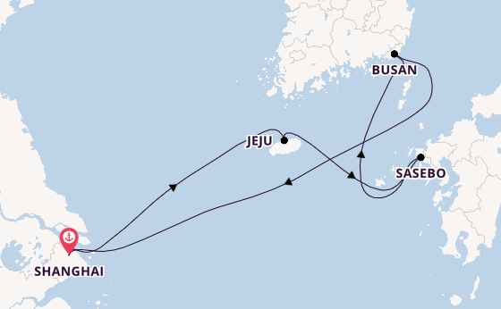 Ostasien ab Shanghai, China auf der MSC Bellissima