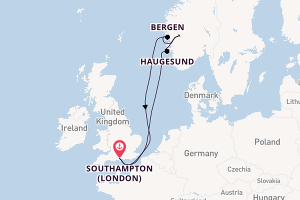 Norway from Southampton, England with the Borealis