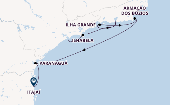 Brasilien ab Santos (Sao Paulo), Brasilien auf der MSC Musica