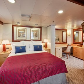 Come aboard the undefined and discover one of 138 cabin categories on a total of 12 decks that can accommodate 2061 passengers. Choose your dream cabin and feel at home on board the undefined!