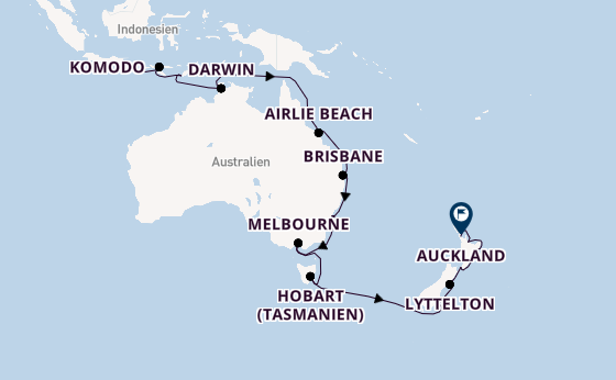 Australien und Neuseeland ab Bali, Indonesien auf der Marina