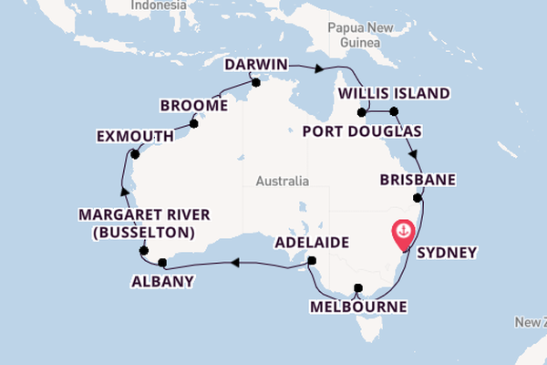 Australia from Sydney, Australia with the Crown Princess