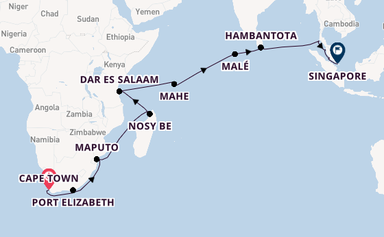Africa from Cape Town, South Africa with the Seven Seas Navigator