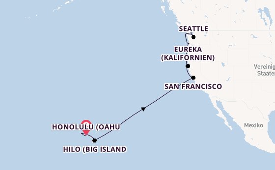 Polynesien ab Honolulu (Oahu, Hawaii) auf der Artania