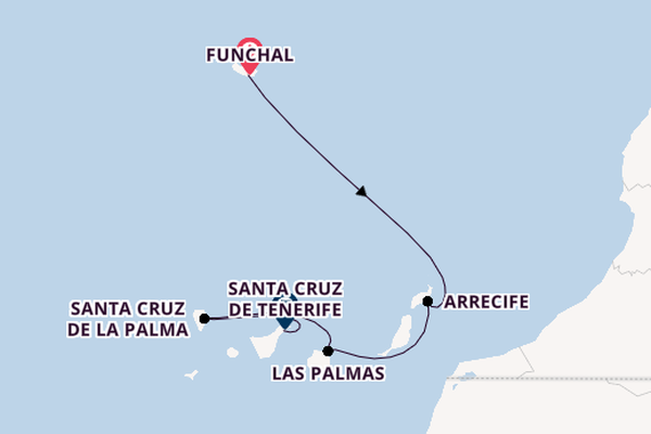 Canarische Eilanden vanaf Funchal, Portugal met de MSC Fantasia