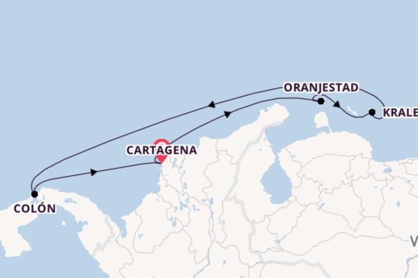 Southern Caribbean from Cartagena, Colombia with the Serenade of the Seas