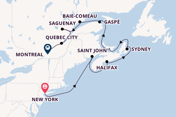 East Coast USA from New York with the Seven Seas Splendor