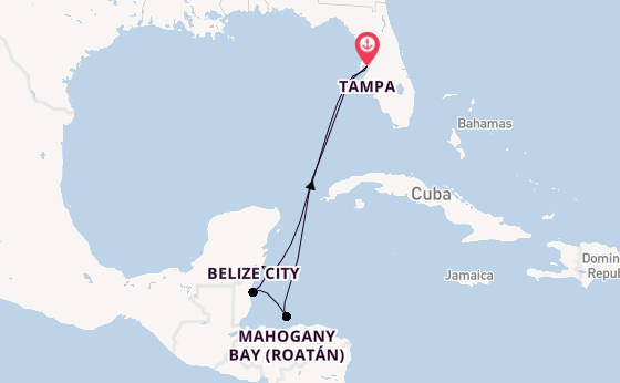 Western Caribbean from Tampa, Florida, USA with the Brilliance of the Seas
