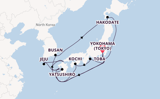 Japan from Yokohama (Tokyo), Japan with the Diamond Princess