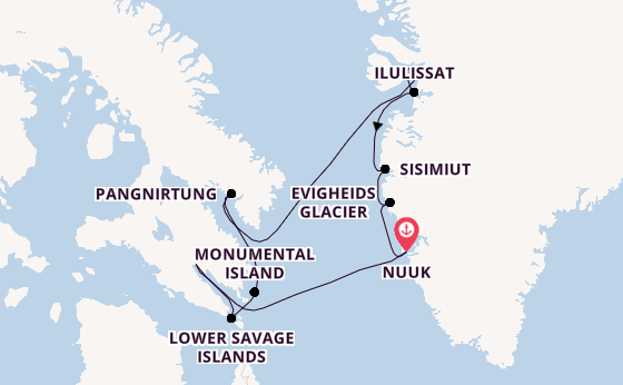 Arctic from Nuuk, Greenland with the Silver Wind