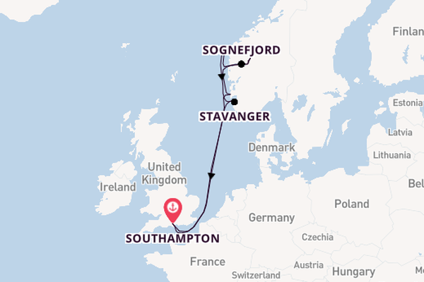Norway from Southampton, England with the Arvia