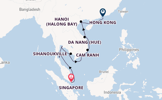 Southeast Asia from Singapore, Singapore with the Nautica