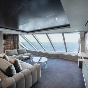 Come aboard the undefined and discover one of 75 cabin categories on a total of 16 decks that can accommodate 5877 passengers. Choose your dream cabin and feel at home on board the undefined!