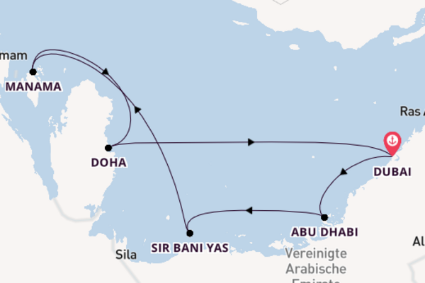 9 Tage Emirate und Orient Kreuzfahrt