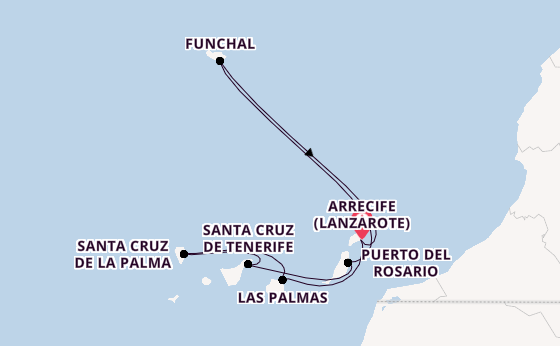 Kanarische Inseln ab Arrecife (Lanzarote), Spanien auf der MSC Fantasia