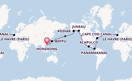 Weltreise ab Hongkong, China auf der Azamara Quest