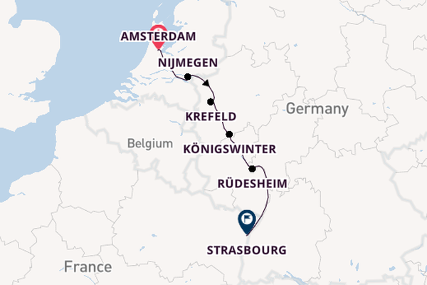 Rhine River, Europe from Amsterdam, Netherlands with the MS Lafayette 