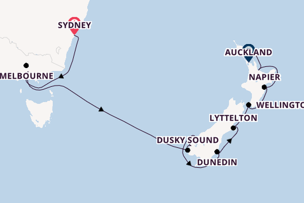 New Zealand from Sydney, Australia with the Norwegian Spirit 