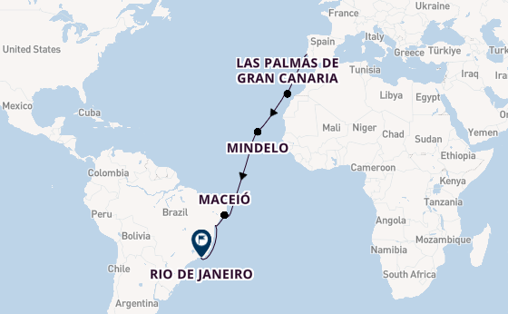 Transatlantic from Lisbon, Portugal with the Costa Diadema