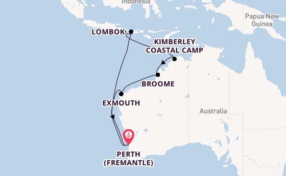 Australia from Perth (Fremantle), Australia with the Sapphire Princess