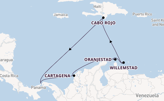 Caribbean from Colón, Panama with the Grandeur of the Seas