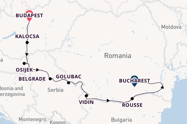 Danube River, Europe from Budapest, Hungary with the Viking Vidar