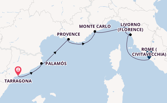 Western Mediterranean from Tarragona, Spain with the Azamara Journey
