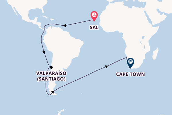 Transatlantic from Sal, Cape Verde Islands with the HANSEATIC spirit