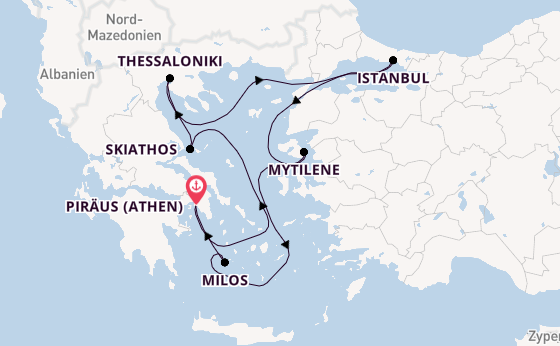 Östliches Mittelmeer ab Deutschland auf der EXPLORA I