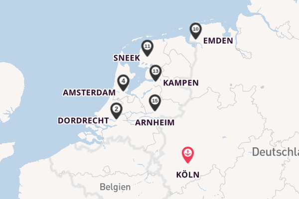Ijssel ab Köln, Deutschland auf der Rhein Prinzessin