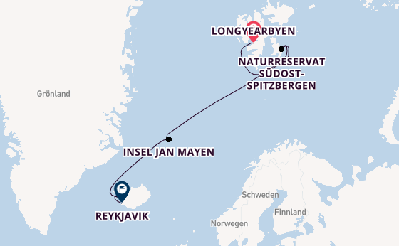Arktis ab Longyearbyen, Norwegen auf der Silver Endeavour