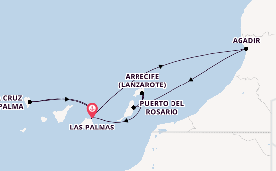 Kanarische Inseln ab Las Palmas, Gran Canaria auf AIDAprima