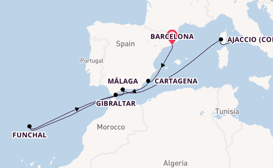 Westelijke Middellandse Zee vanaf Barcelona, Spanje met de Celebrity Equinox