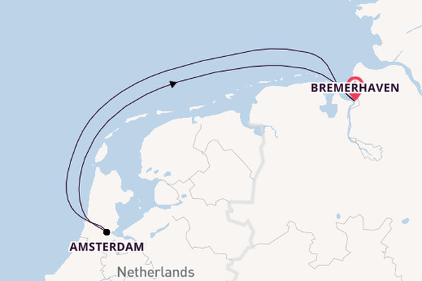 West-Europa vanaf Bremerhaven, Duitsland met de Artania