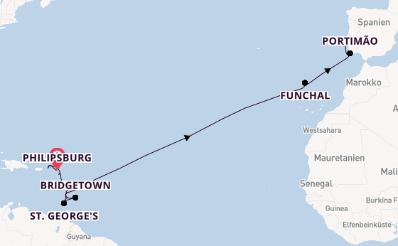 Karibik ab Philipsburg, St. Maarten auf der Seabourn Ovation
