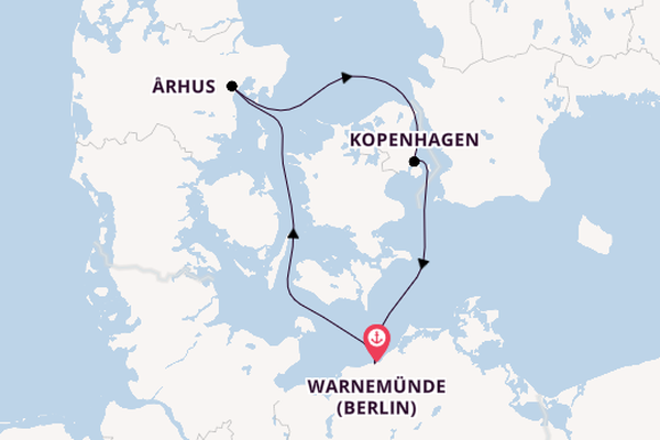 Ostsee ab Warnemünde, Deutschland auf AIDAdiva