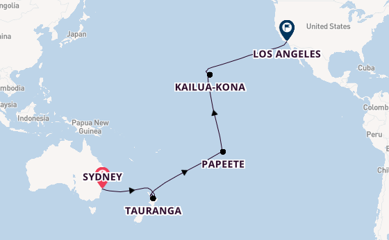 Transpacifisch vanaf Sydney, Australië met de Royal Princess