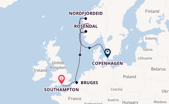 Norway from Southampton, England with the EXPLORA IV