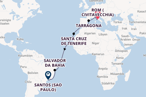 MSC Divina - Von der Ewigen Stadt ins Herz Brasiliens
