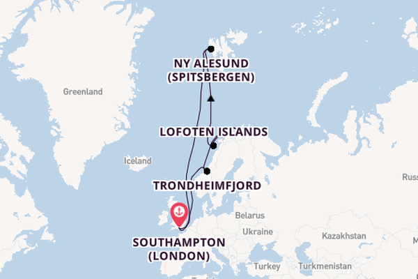 Norway from Southampton with the Caribbean Princess