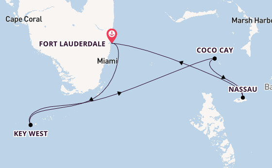 Caribbean vanaf Fort Lauderdale, Verenigde Staten met de Celebrity Reflection