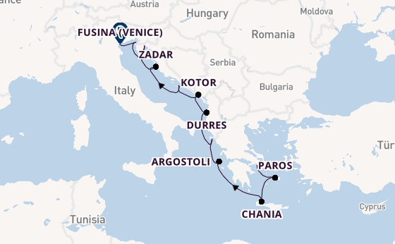 Oostelijke Middellandse Zee vanaf Athene (Piraeus), Griekenland met de MS EUROPA 2