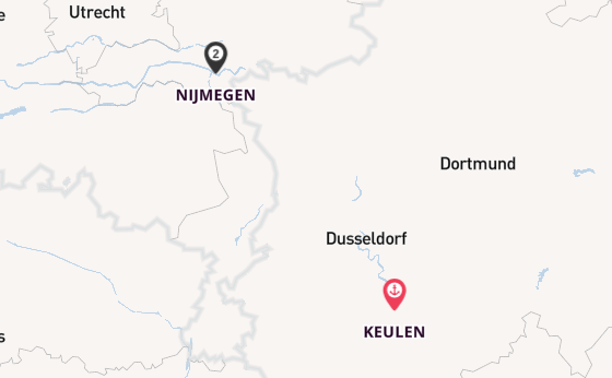 Rijn vanaf Keulen, Duitsland met de Asara