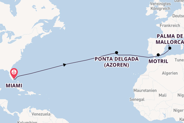Transatlantik ab Miami auf der Norwegian Viva
