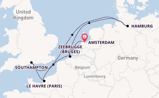 British Isles from Amsterdam, Netherlands with the MSC Preziosa
