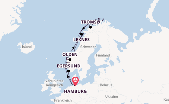 Norwegen ab Hamburg auf der MS Hamburg