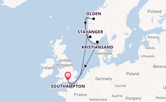 Norway from Australia with the Iona