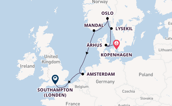 Noorwegen vanaf Kopenhagen, Denemarken met de EXPLORA IV