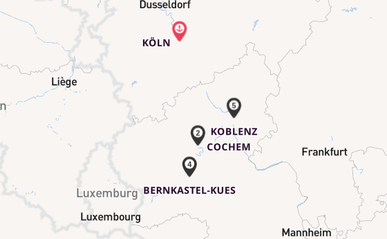 Rhein ab Köln, Deutschland auf der A-ROSA CLEA