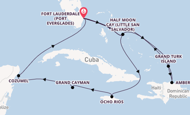 Caribbean from Fort Lauderdale (Port Everglades), Florida, USA with the Nieuw Statendam